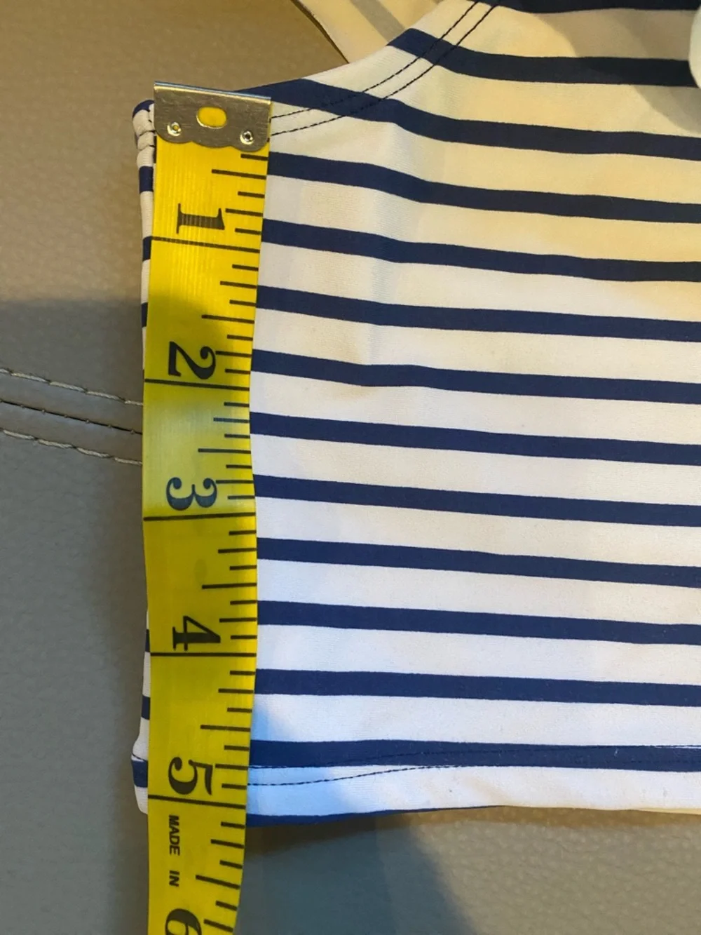 Ruffle Butts Girls Striped Swim Top 3T